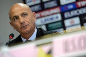 PALERMO, ITALY - JUNE 07:  Giuseppe Sannino is presented as the new coach of US Citta di Palermo at Renzo Barbera Stadium on June 7, 2012 in Palermo, Italy.  (Photo by Tullio M. Puglia/Getty Images)
